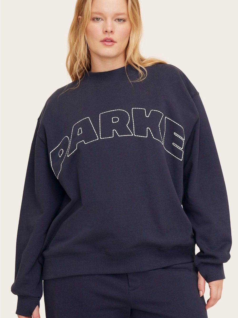 Parke x Target Navy Logo Mockneck Sweatshirt XXSmall/XSmall~ NWT!